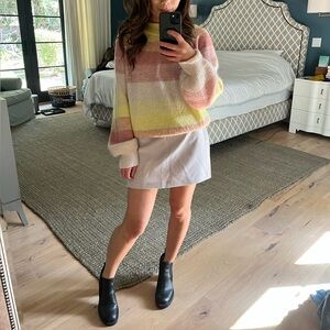 [SOLD] Maje Millao pink and yellow mohair sweater